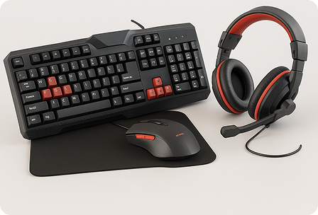 Gamer Kit with Headset, Mouse, and Keyboard + Undergrad Online Certificate*